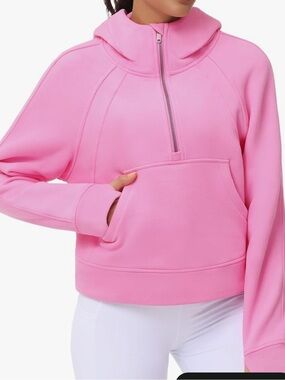 Gym People Pink Half-Zip Pullover Hoodie